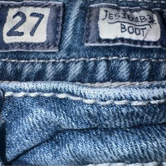 Miss Me Signature Ankle Skinny Jeans 29 Bling Pocket Mid Rise Stretch Y2K - Picture 6 of 9